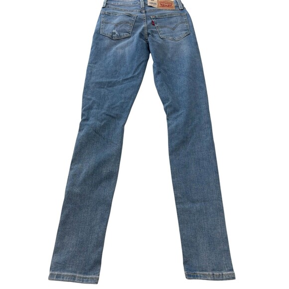 Levi's Women's 721 High Rise Skinny Rare Tag Distressed Stretch Jeans 25 x 30 - Picture 6 of 10
